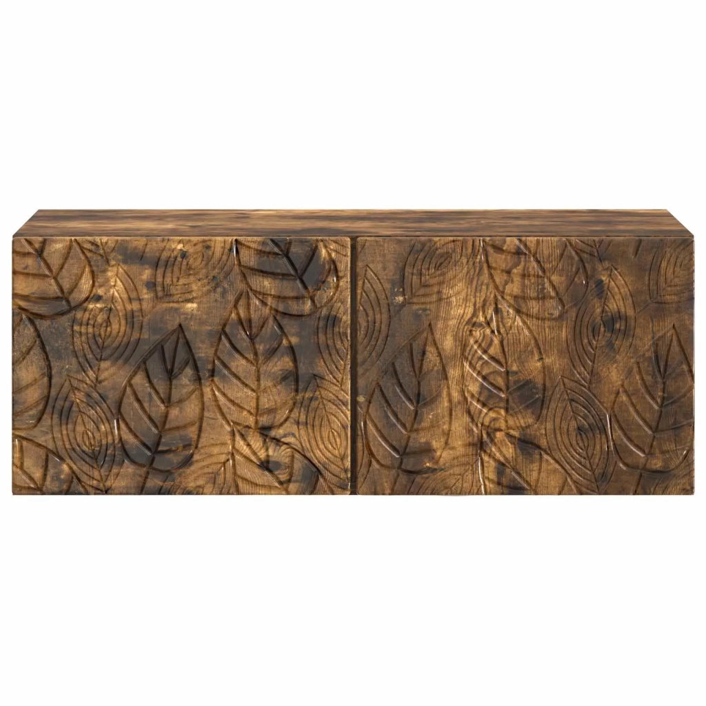 Mobile TV da Muro | Armadietto TV | Mobile Porta TV 59,5 x 31 cm Rovere Fumo