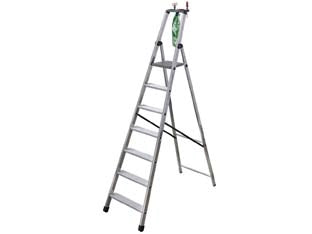 SCALA IN ALLUMINIO EUROSCALA PIU' SU EN131  7 gradini cm.56x13,4x237h (159h pedana) kg.7,8    FACAL