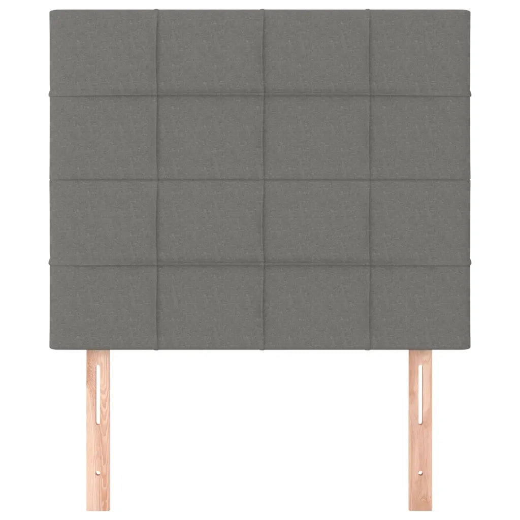 Testiera | Testata Grigio Scuro 80x5x118/128 cm Tessuto