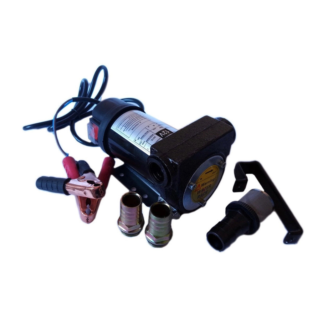 Trade Shop - Pompa Travaso Elettrica Carburante Acqua Olio Diesel 12v 200 Watt Auto Barca -