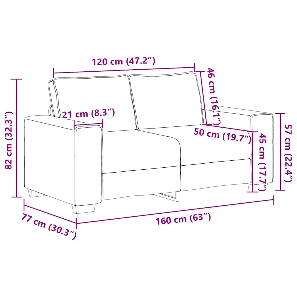 Divano Divanetto-Sofa Verde Scuro 120cm Tessuto di Velluto a Coste