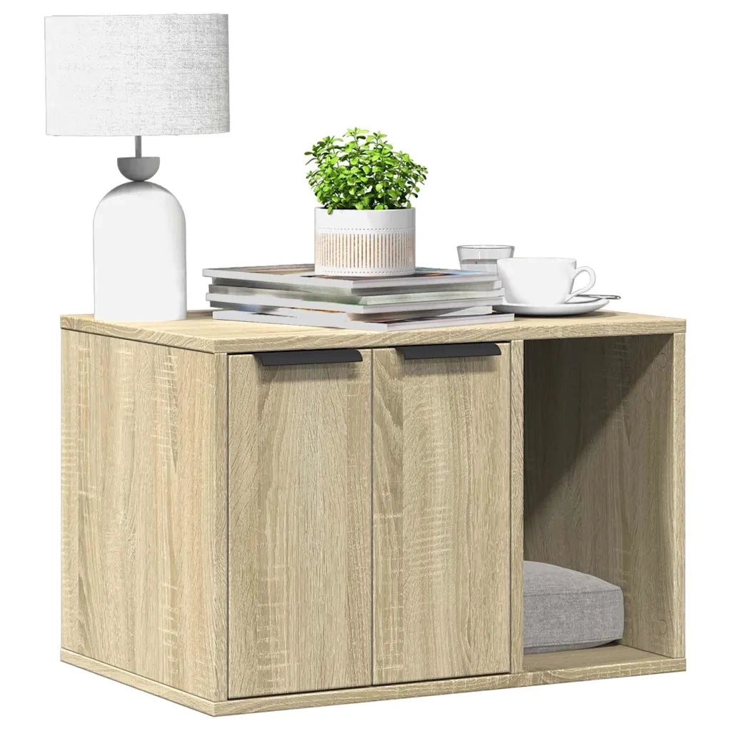 Recinto Lettiera Gatti Rovere Sonoma 60x40x40 cm in Truciolato 857726