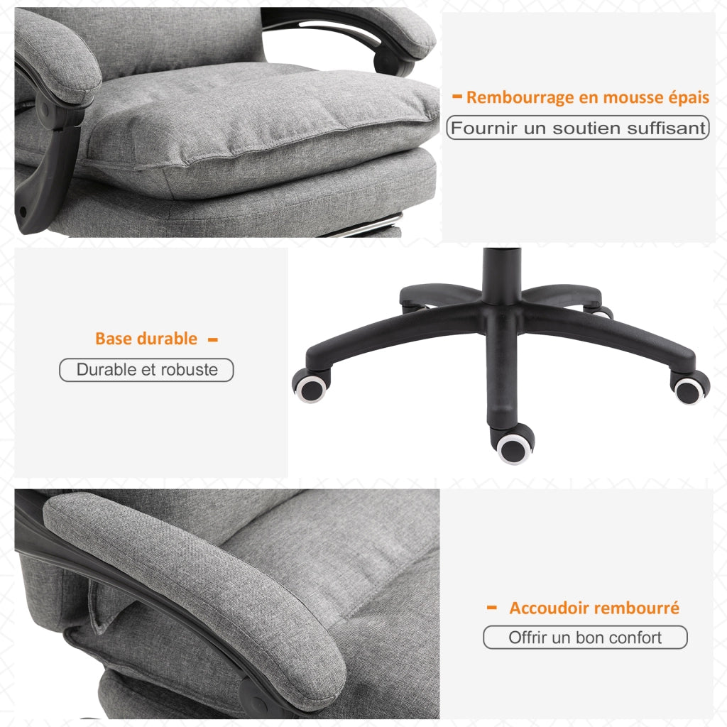 Sedia da ufficio massaggiante ergonomica ¨C zephmum ¨C grigio
