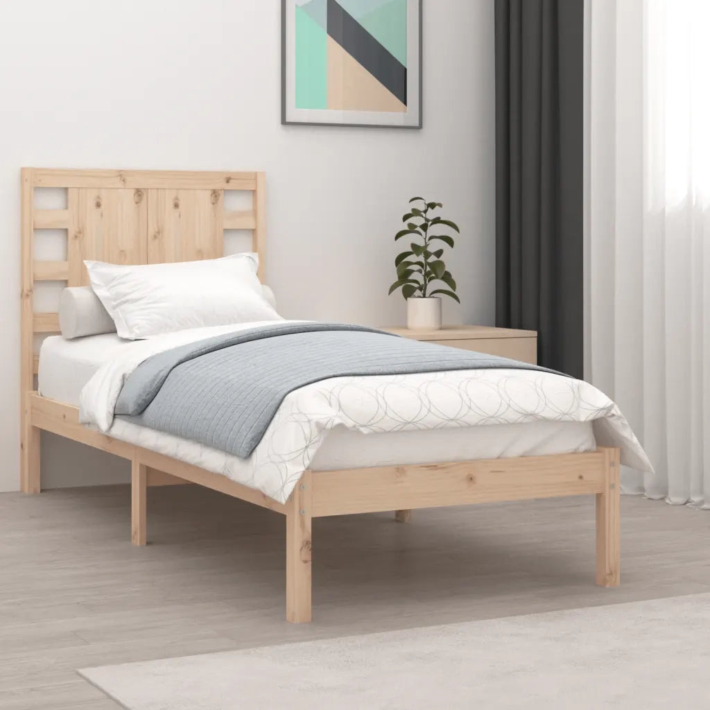 Giroletto senza Materasso-Struttura Letto 90x200 cm in Legno Massello di Pino 685127
