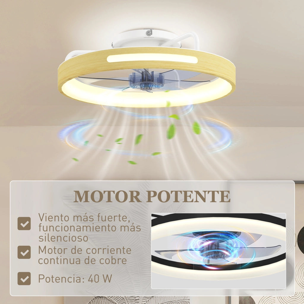 Ventilatore da Soffitto con Luce LED ¨C Minimal ¨C 40W DC Bianco