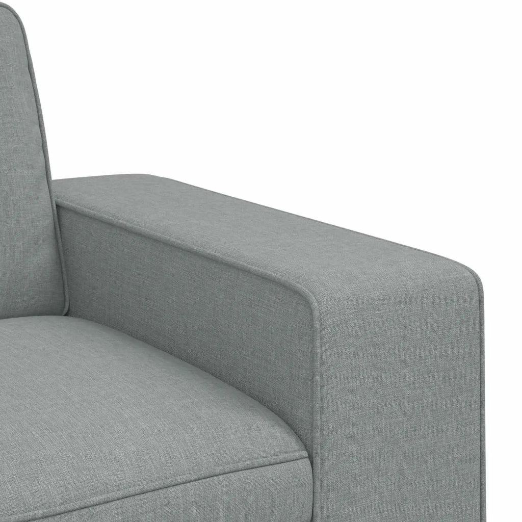 Divano Grigio chiaro 222 x 80 x 82 cm Tessuto