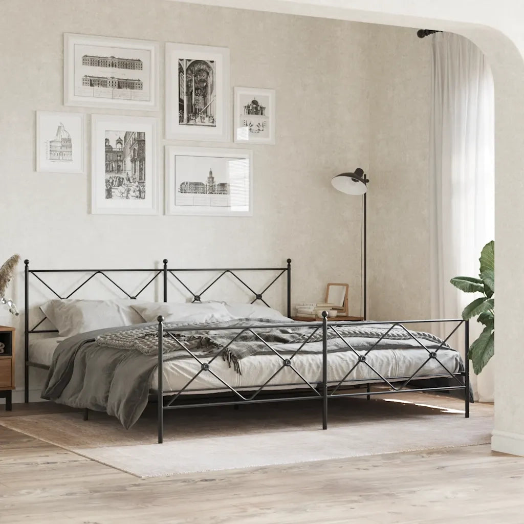 Testiera | Testata di Ricambio in Metallo Nero 193 cm