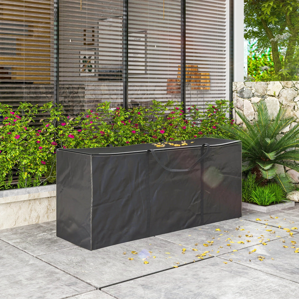 Custodia per cuscini da giardino ¨C Xylo ¨C tessuto Oxford nero 175x55x75 cm