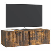 Mobile TV da Muro | Armadietto TV | Mobile Porta TV Rovere Fumo 98 x 41 x 30 cm