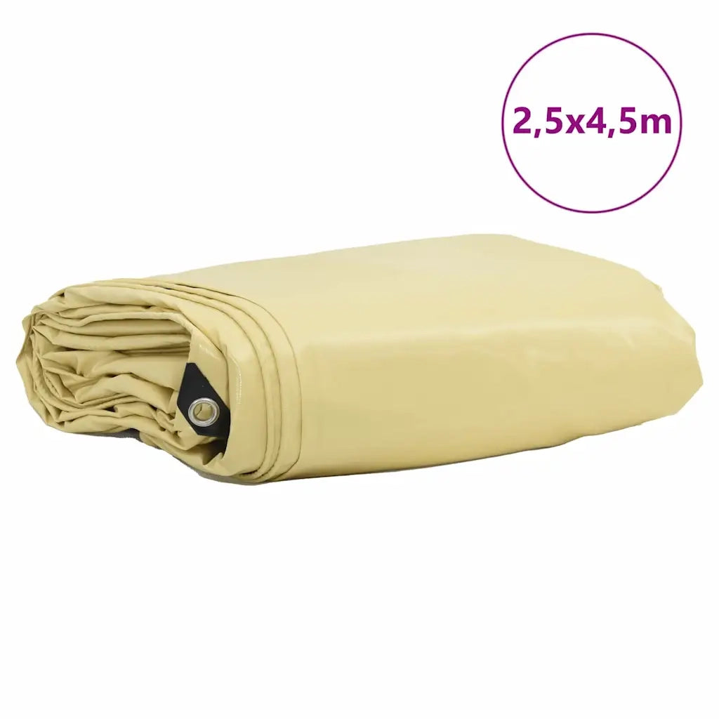 Telo 650g / m² Beige 2,5 x 4,5 m Tela con rivestimento in PVC 42017749