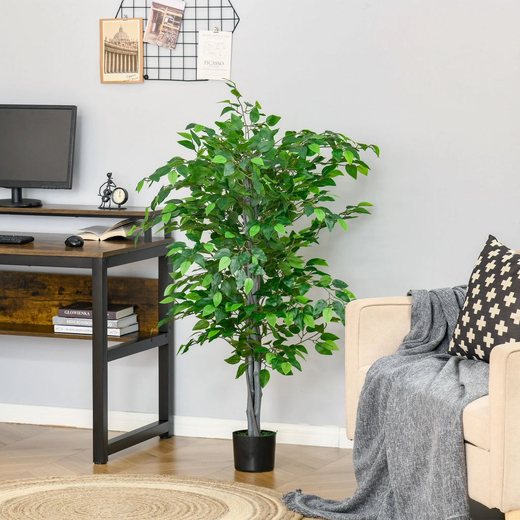 Albero Finto Ficus Artificiale ¨C Minimal ¨C H135cm con Vaso