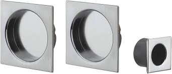 KIT MANIGLIE QUADRO CIECO PORTE SCORREVOLI CROMO- 1,0 pz