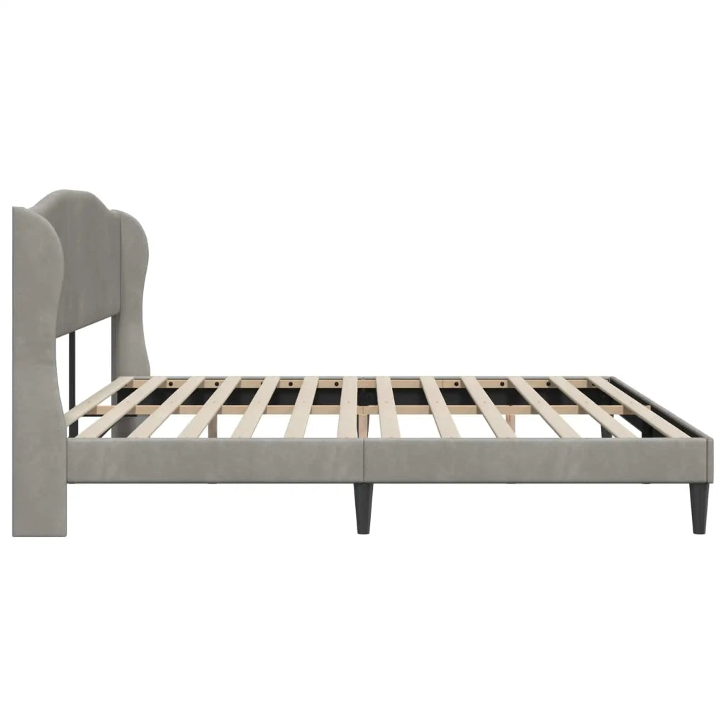 Struttura del letto Grigio Chiaro 180 x 200 cm Velluto 42027935