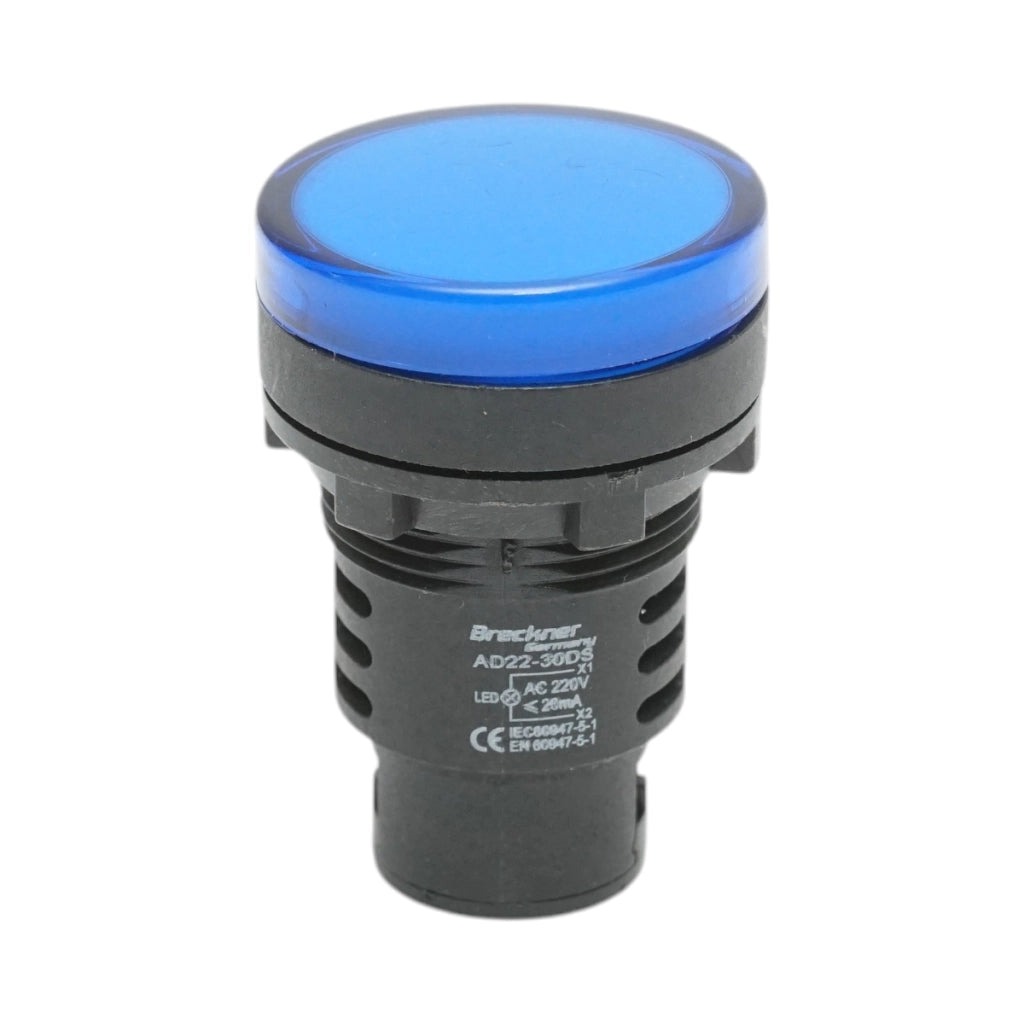 Indicatore di segnale LED blu 220V AC 30mm Breckner Germany