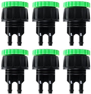 Connettore per tubo a gocce - Adattatore per irrigazione - 6 pezzi - Tubo a gocce 1/4 pollice - Sistema di irrigazione solare - Accessori per irrigazione agricola