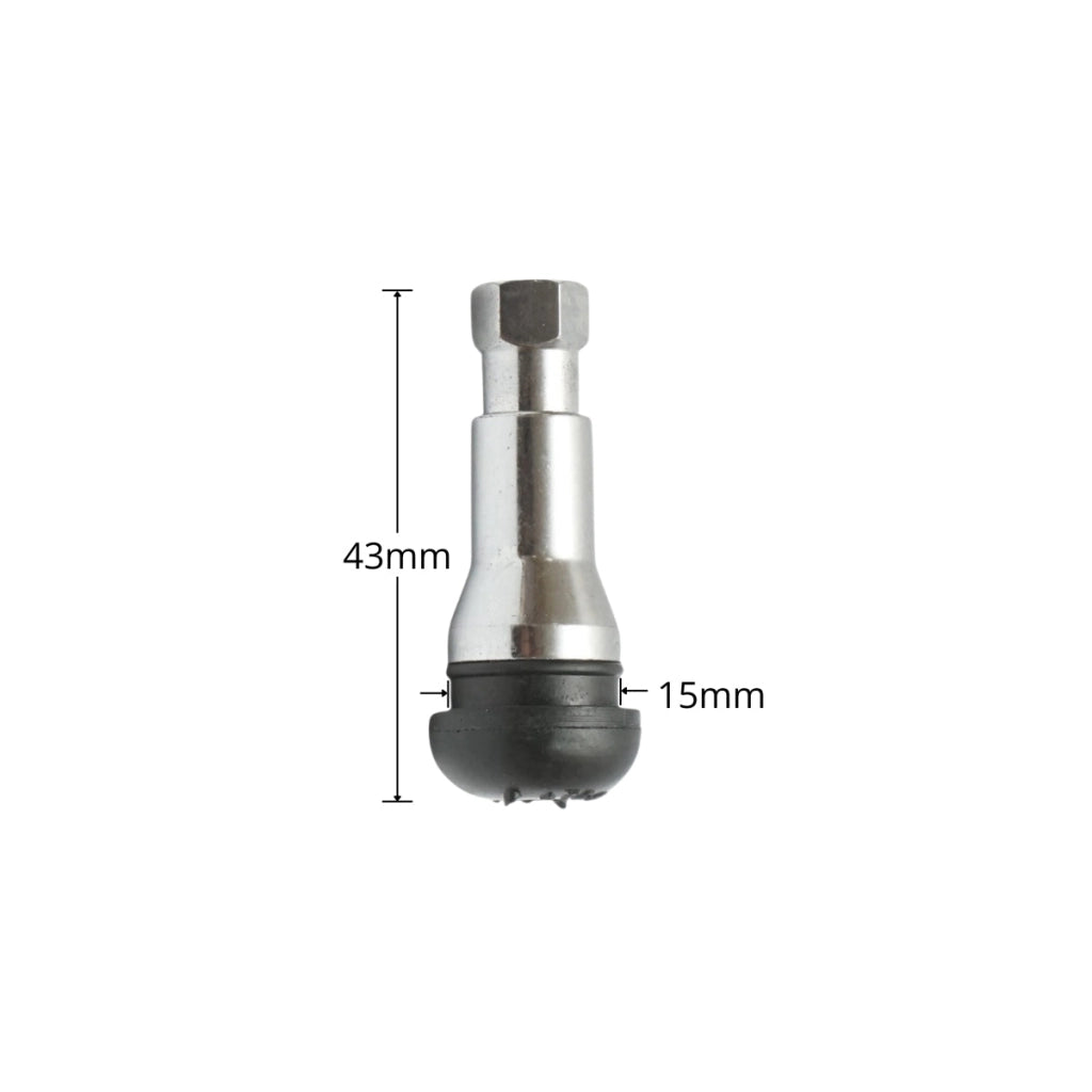 Valvola per ruota auto tubeless 43mm TR413AC cromata