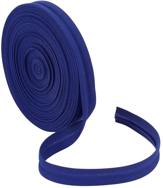 Banda di allacciatura a biais 20 metri - Banda di allacciatura singola - Materiale poliestere cotone - 15 mm di larghezza - Adesivo per cuciture di abbigliamento - Decorativo e duraturo - Banda di allacciatura per cuciture di abbigliamento