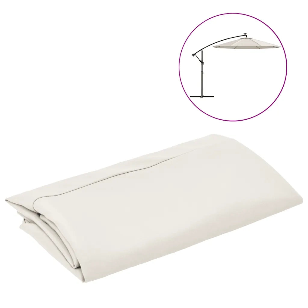 Telo di Ricambio per Ombrellone Bianco Sabbia 350 cm 313813