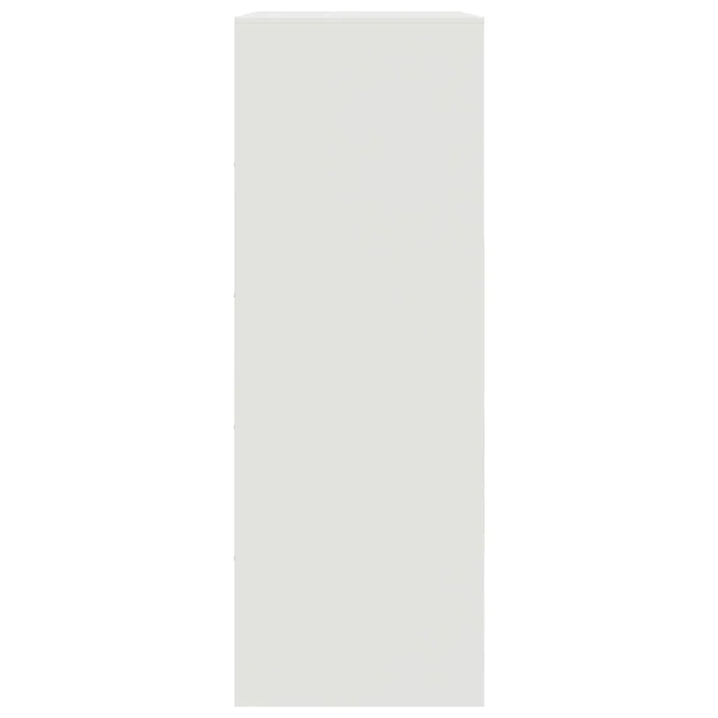 Buffet credenza cassettiera armadio mobile contenitore organizer per cucina soggiorno salotto 67 x 39 x 107 cm acciaio bianco 02_0030383