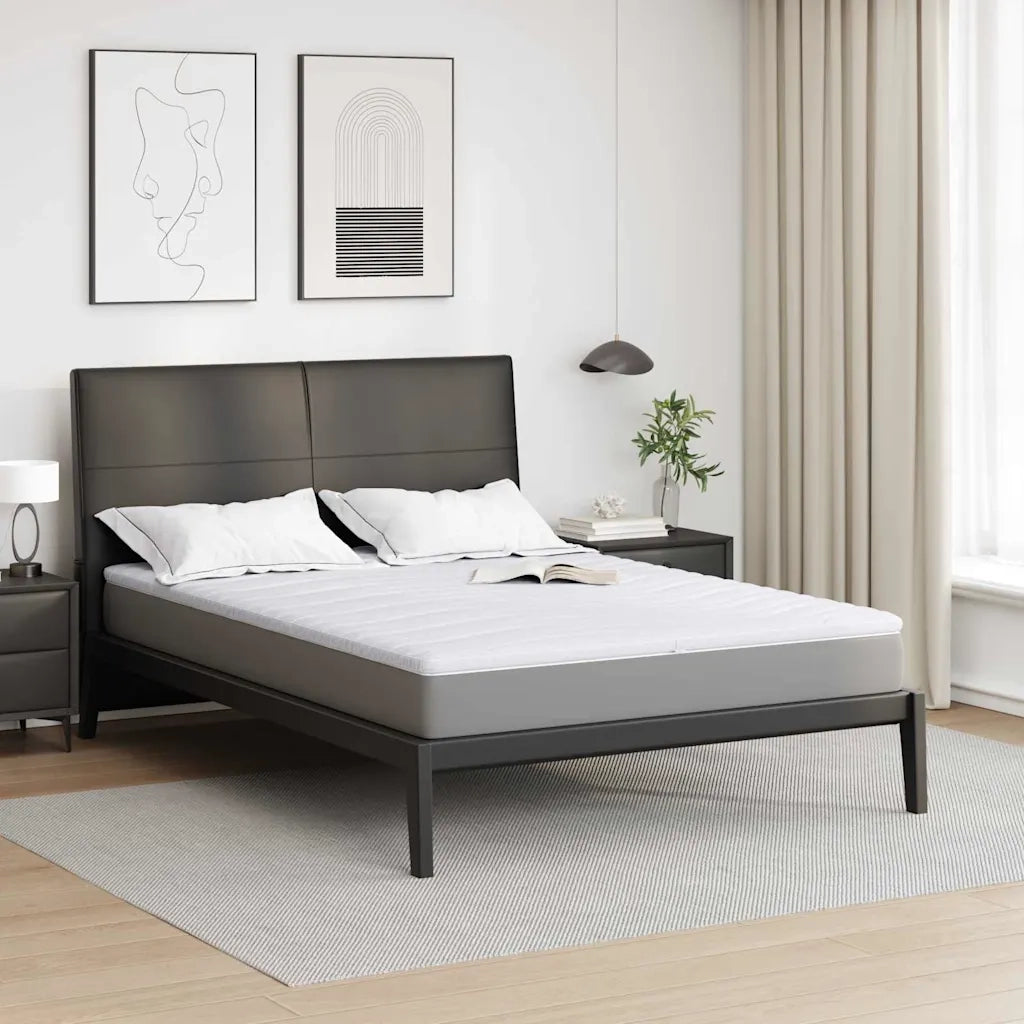Topper per materasso Bianco 140 x 190 cm Tessuto a maglia 4106407