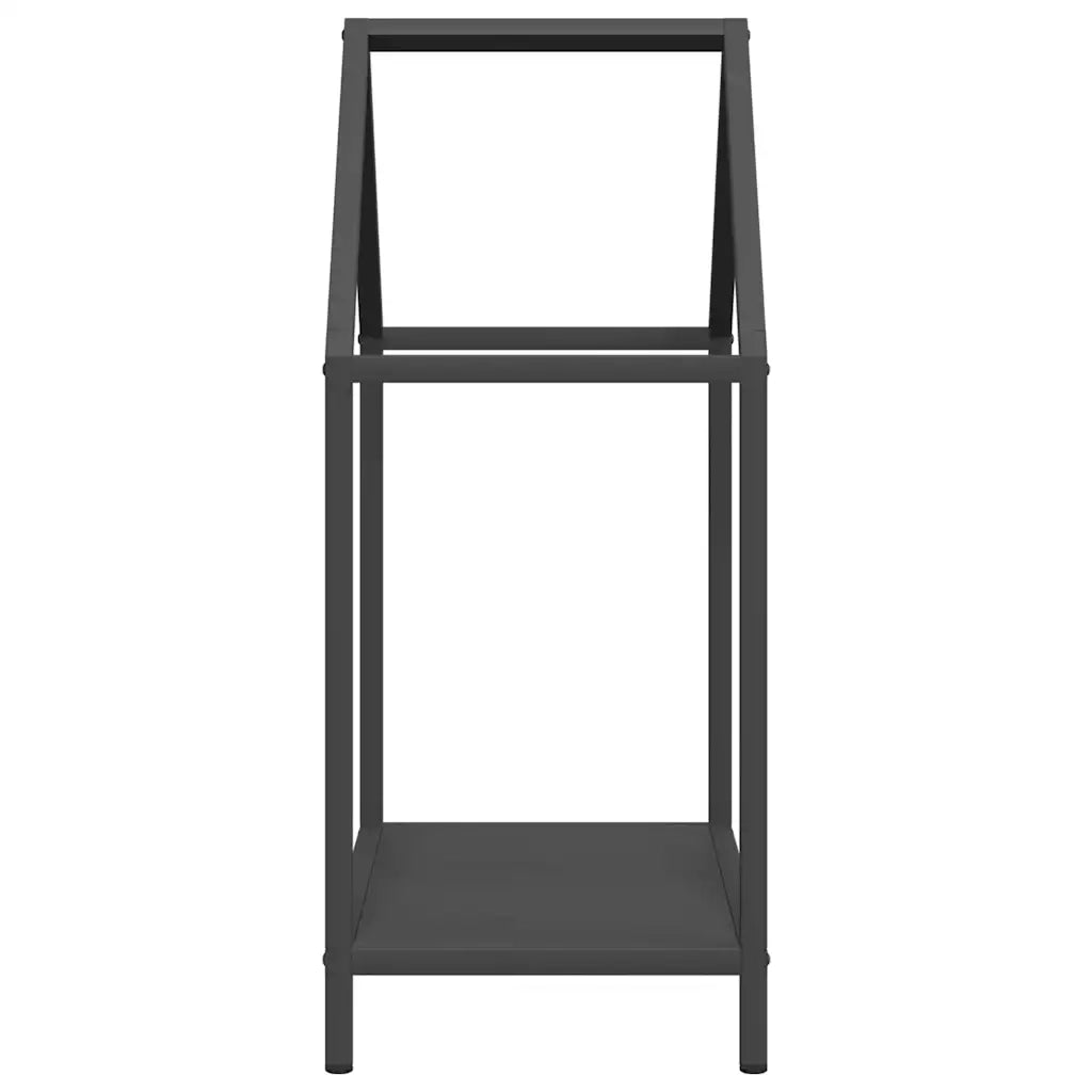 Rastrelliera per Legna da Ardere Nera 40x25x60 cm 864291
