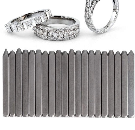 Set di punzoni metallici 20 pezzi - punzone da martello - attrezzatura per la lavorazione del metallo - set di punzoni per l'oreficeria - martello a punzone - diametro acciaio 4mm/6mm - attrezzatura per la lavorazione del metallo