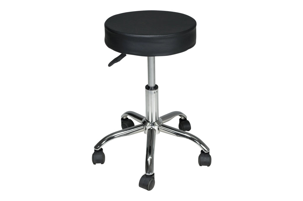 Sgabello professionale estetista in ecopelle, sgabello da ufficio mod. Alvin SG10EAL