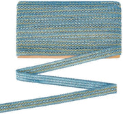 Decorazione con Lint a Mano - 12 m - Blu Pastello - Lint Decorativo - Copertura a Mano - Progetto di Ricamo - Materiale a Poliestere - 21 mm di Larghezza - Lint Decorativo