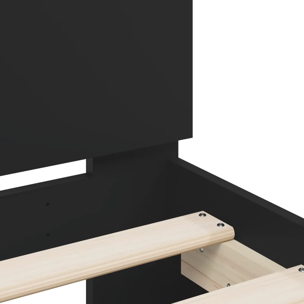 Giroletto con LED senza Materasso Nero 150x200 cm 3207540