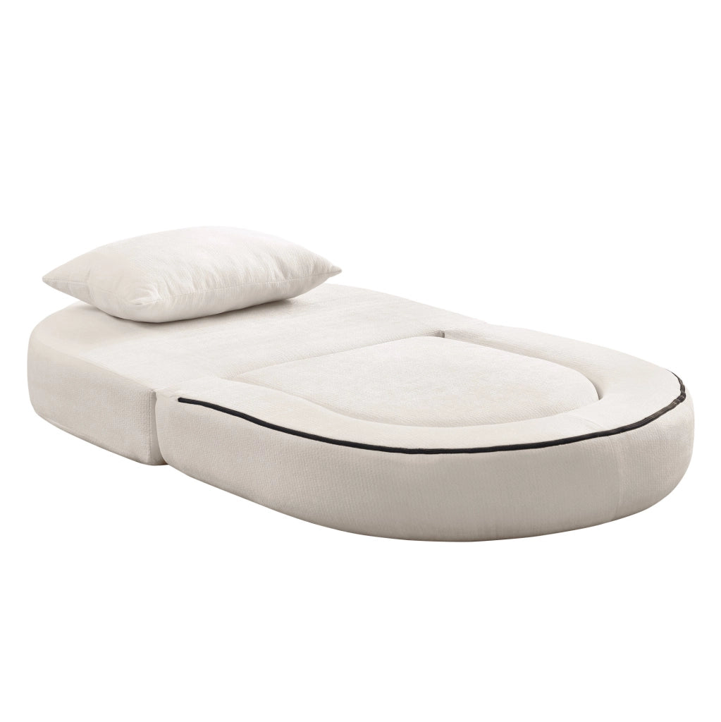 Divano modulare in ciniglia beige