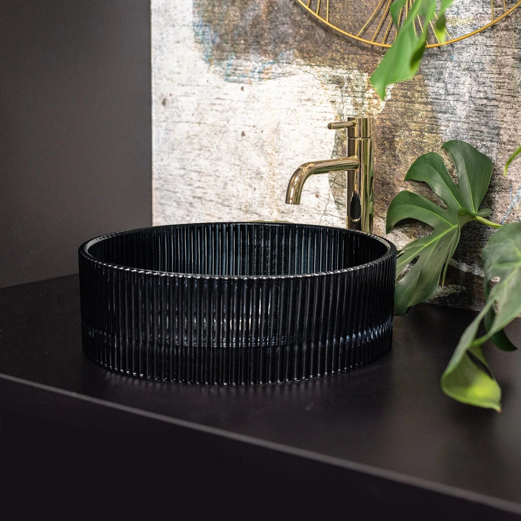 Lavabo Da Appoggio Rea Ingrid Black