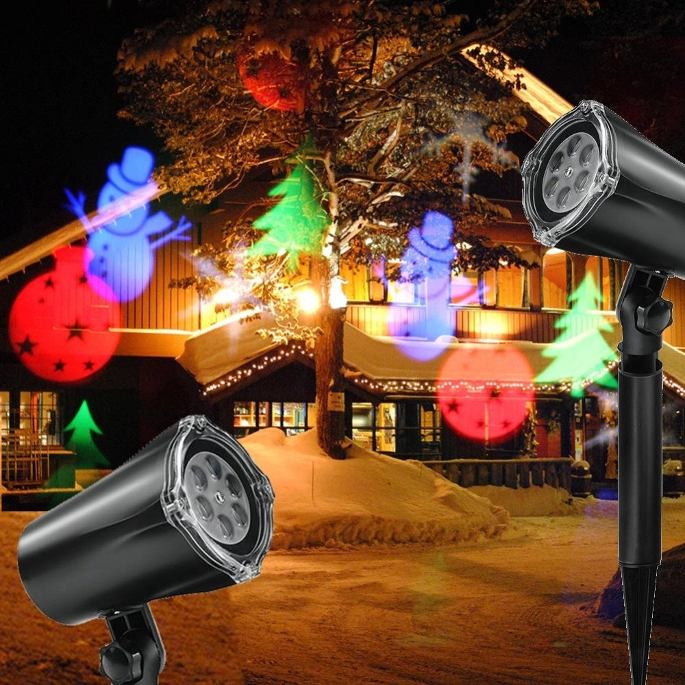 Trade Shop - Proiettore Laser Natale Per Esterno Giardino Neve Albero Natale Stella Luci Led -