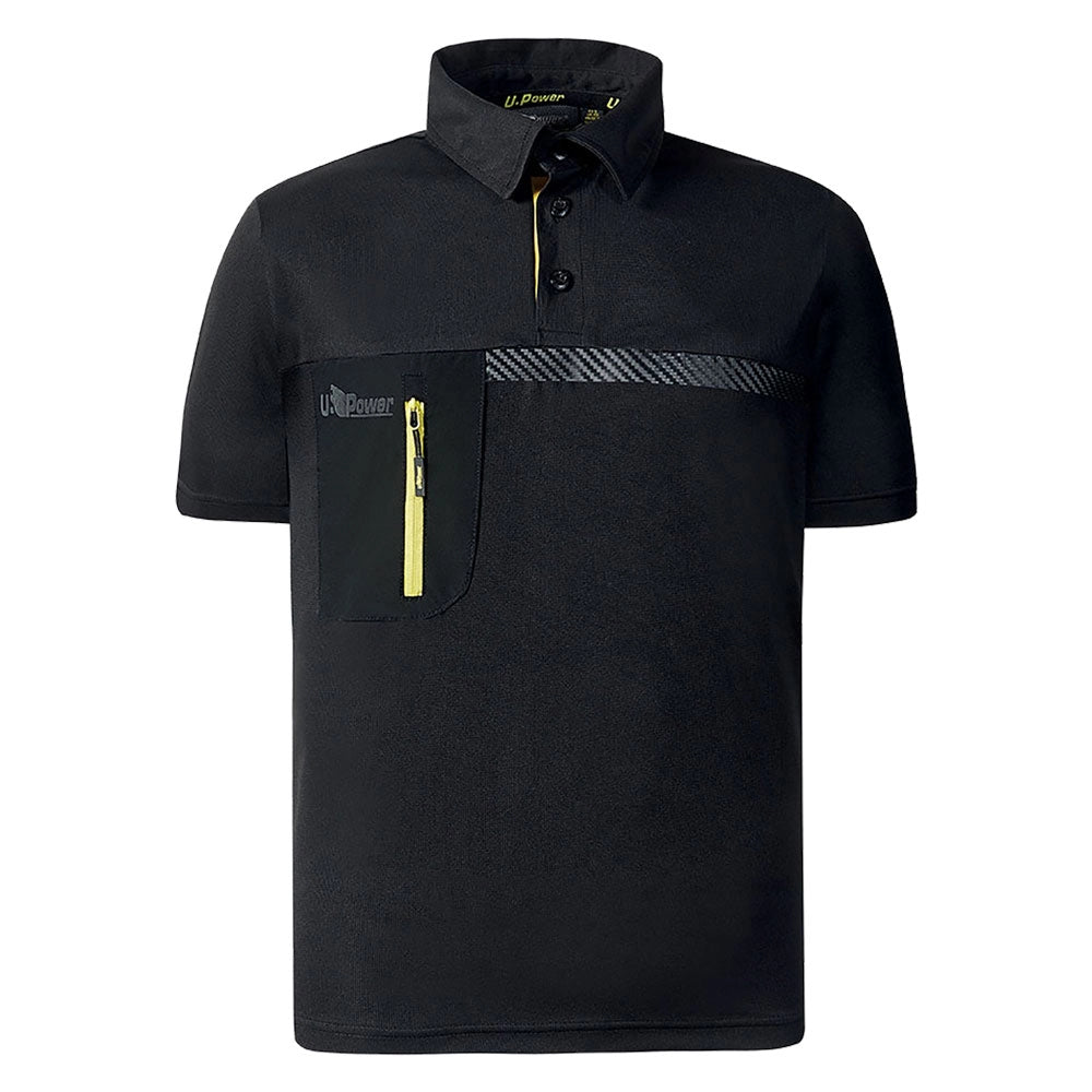 POLO 'LIBRA' taglia XXL - black carbon  - UPOWER