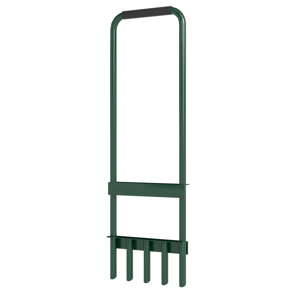 Arieggiatore Manuale per Prato ¨C Xylo ¨C 5 Punte Cave, Manico Antiscivolo, Verde Scuro