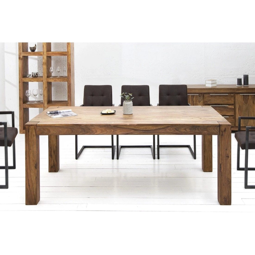 Tavolo da pranzo ORBO 200 cm – Tavolo in legno massiccio di Sheesham verniciato