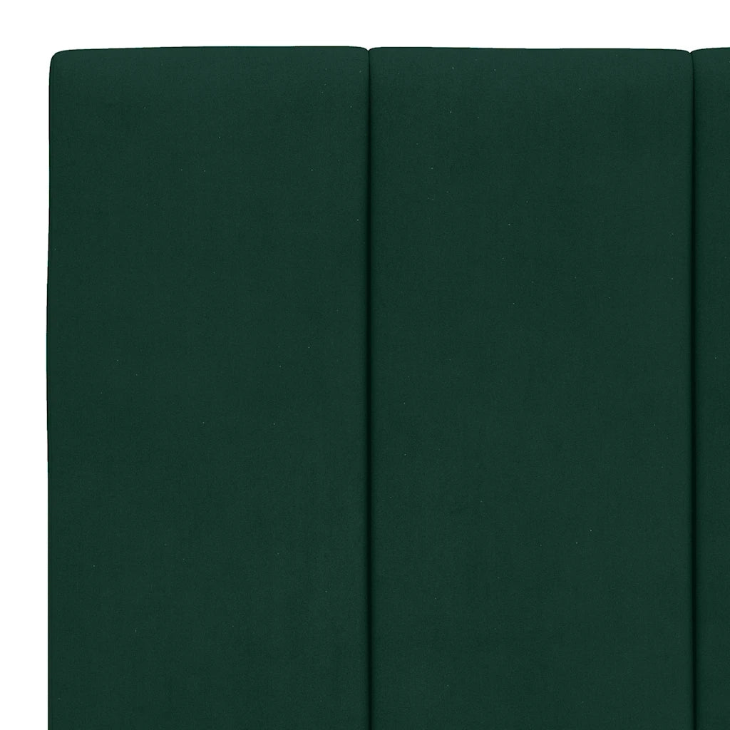 Letto singolo | Letto per adulti | Giroletto senza Materasso Hanko Verde Scuro 100x200 cm in Velluto