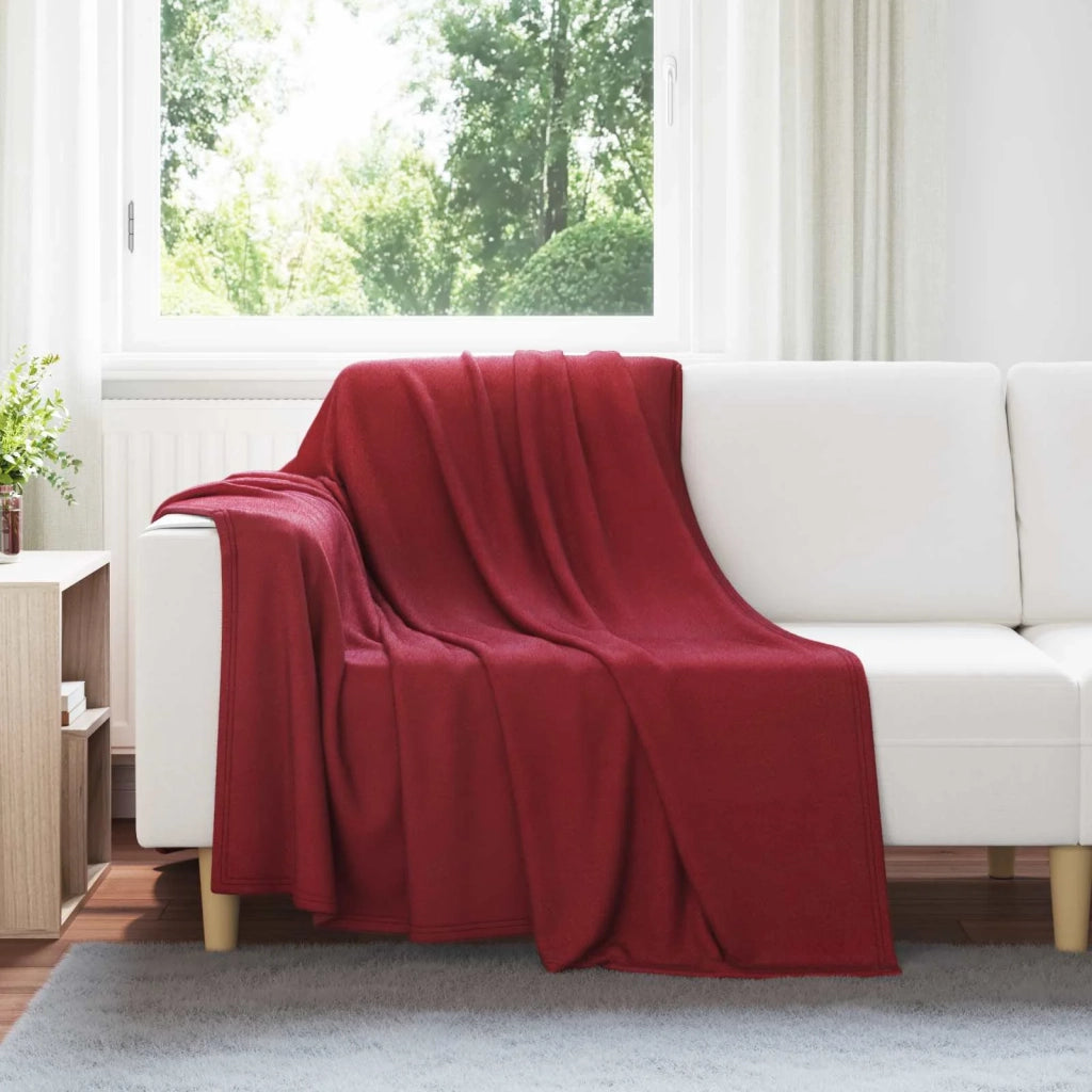 Coperta Rosso Bordeaux 200 x 150 cm Panno 42017030