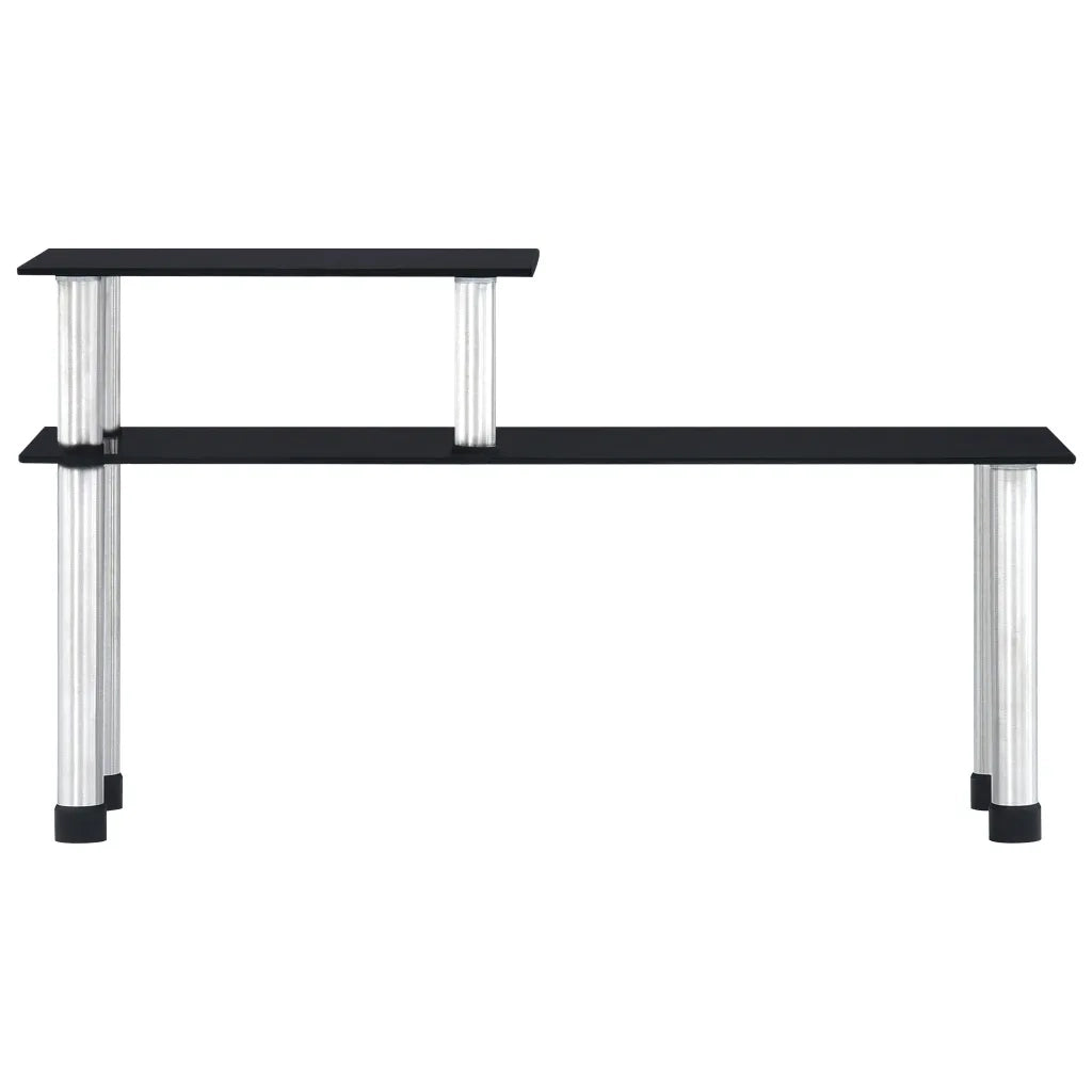 Mensola da cucina-Scaffale per Cucina Nera 45x16x26 cm in Vetro Temperato
