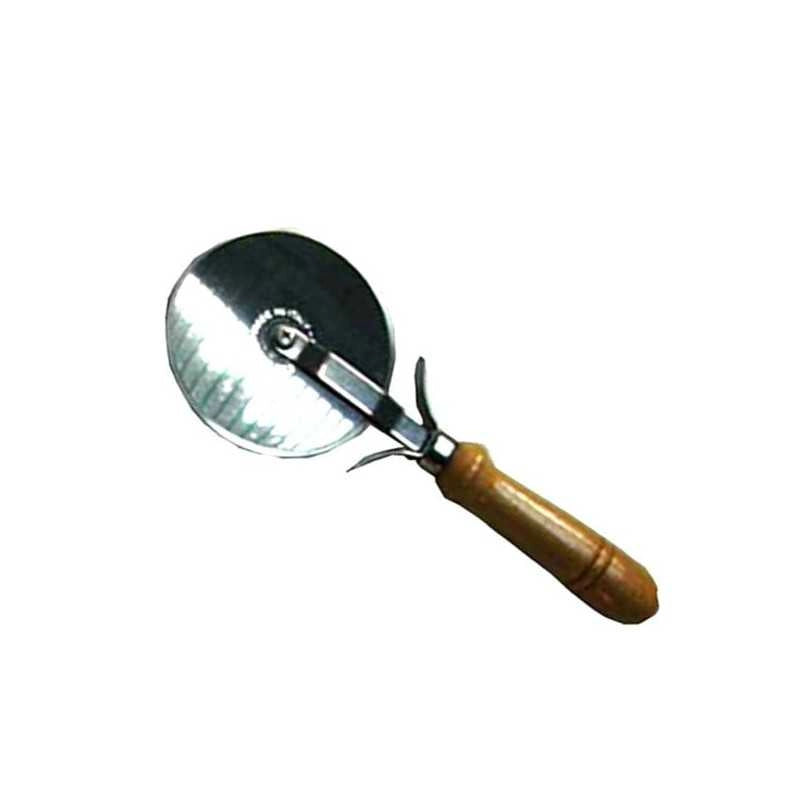 Taglia Pizza Inox cm 10 Manico Legno Calder
