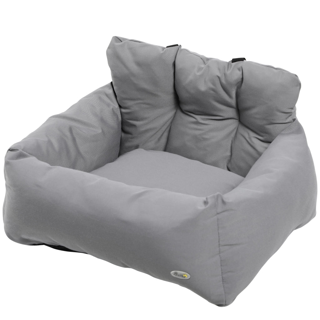Trasportino Auto per Cani e Gatti ¨C Xylo ¨C Imbottito Cotone PP Antiscivolo 50x54x33cm Grigio Scuro