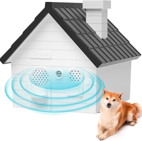 Apparecchio Anti Blaf - Ultrasuono con 15 m di Raggio d'Azione - Impermeabile - Alternativa al Collare Anti Blaf senza Shock - 4 Livelli di Ultrasuono - Addestratore per Cani – 15 m di Raggio d'Azione - Per Interno e Esterno