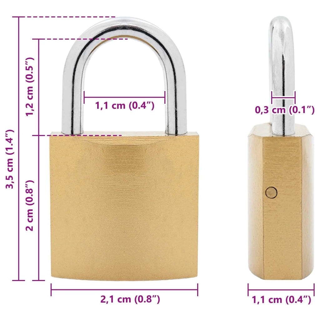 U Lock con Chiavi 100 pcs Ottone Ferro 42021897