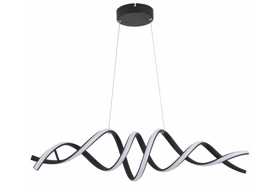 Lampada a sospensione doppia nera Quoto LED 40W Reality