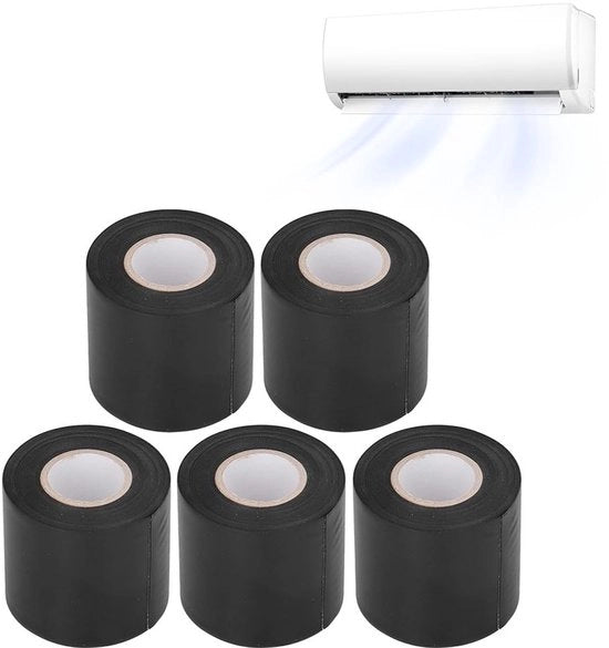 Tappetino adesivo per sigillatura di canali d'aria, isolamento di impianti di climatizzazione e tubi in PVC, 60mm di larghezza, 5 pezzi, resistente e idoneo all'uso all'aperto