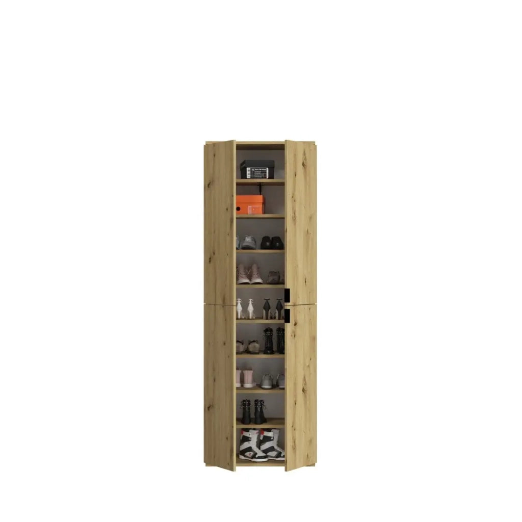 Armadio di stoccaggio BODITE – 12 porte – Rovere chiaro