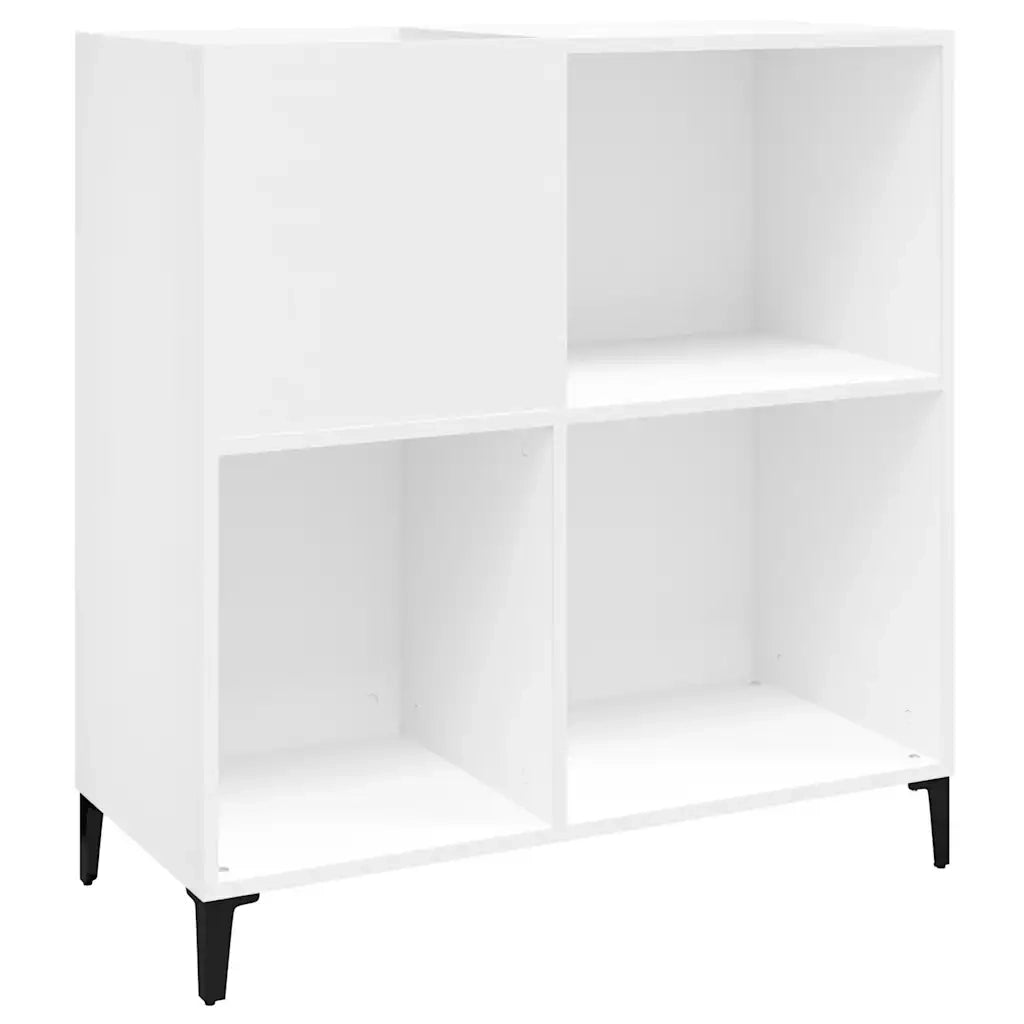 Mobile Porta Dischi Bianco 84,5x38x89 cm in Legno Multistrato 831997