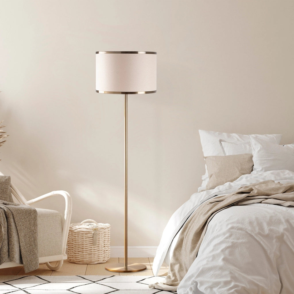 Laviano, Lampada da Terra Paralume, Bianco