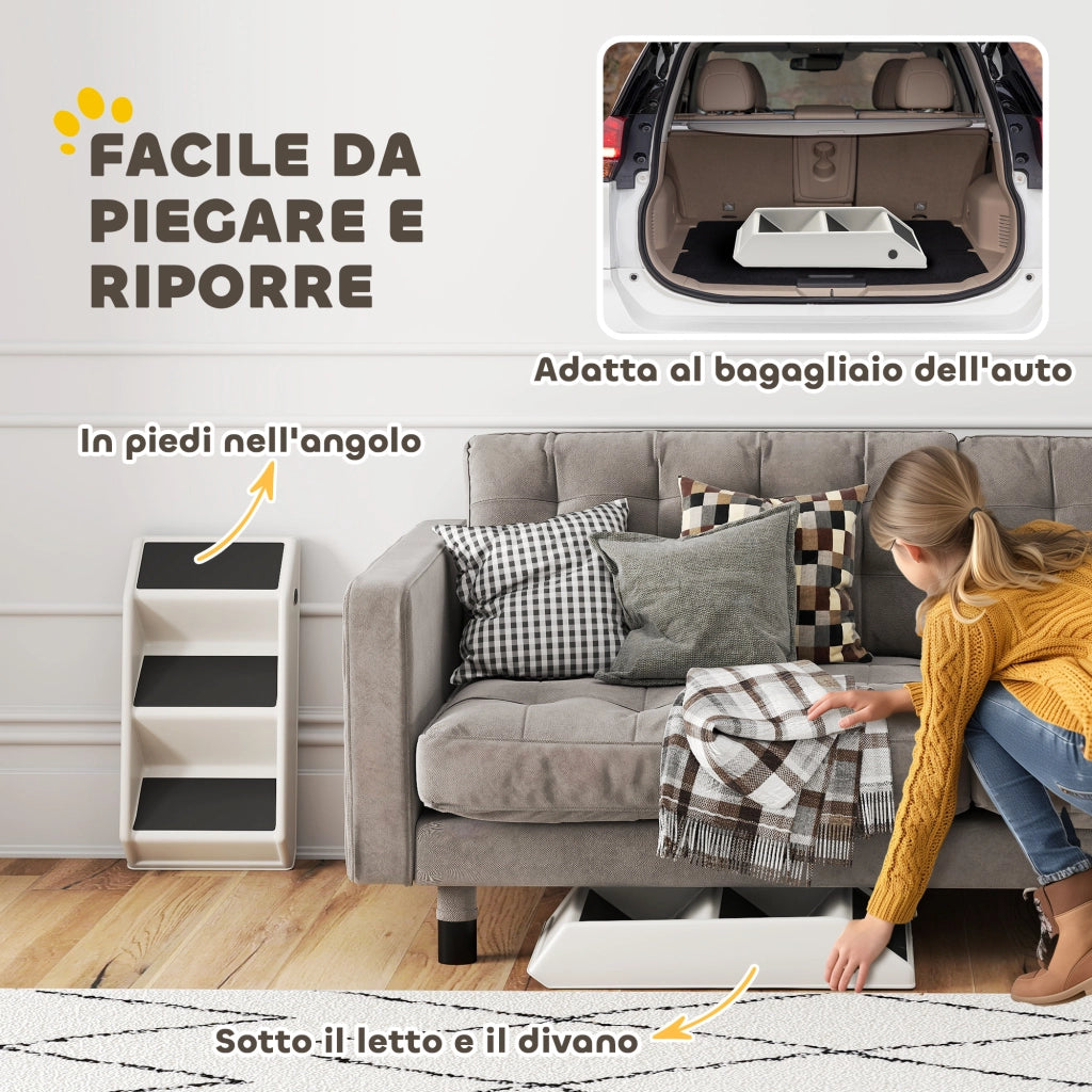 Scaletta per Cani e Gatti Pieghevole ¨C Minimal ¨C Crema