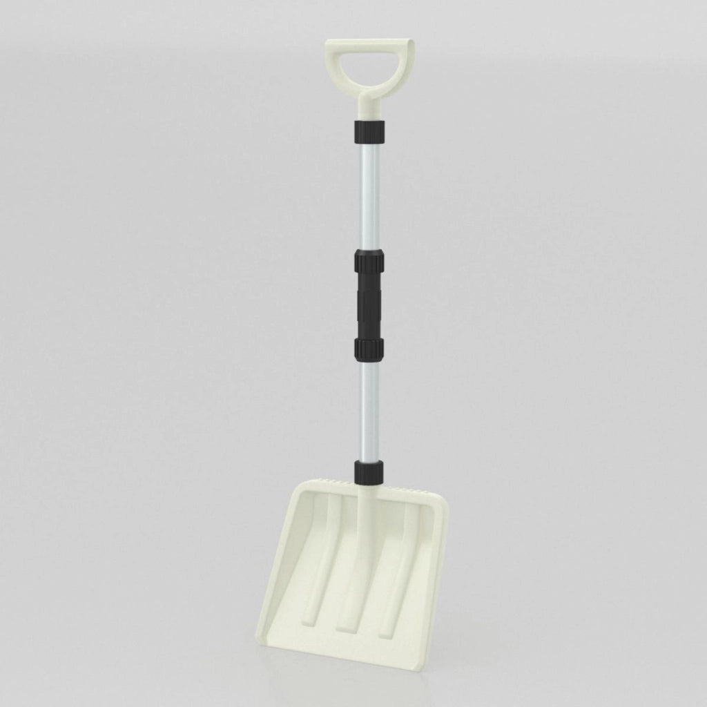 Pala da neve trasferimento leggera con manico ergonomico e asta in alluminio pesante, Pala da neve portatile per vialetti-Utensili