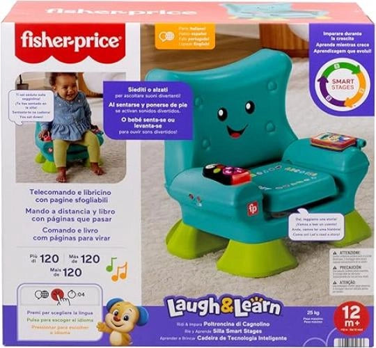 La Poltroncina di Cagnolino, Sedile interattivo con 120 Canzoni, luci, Suoni e Frasi per l`apprendimento, Versione Itali